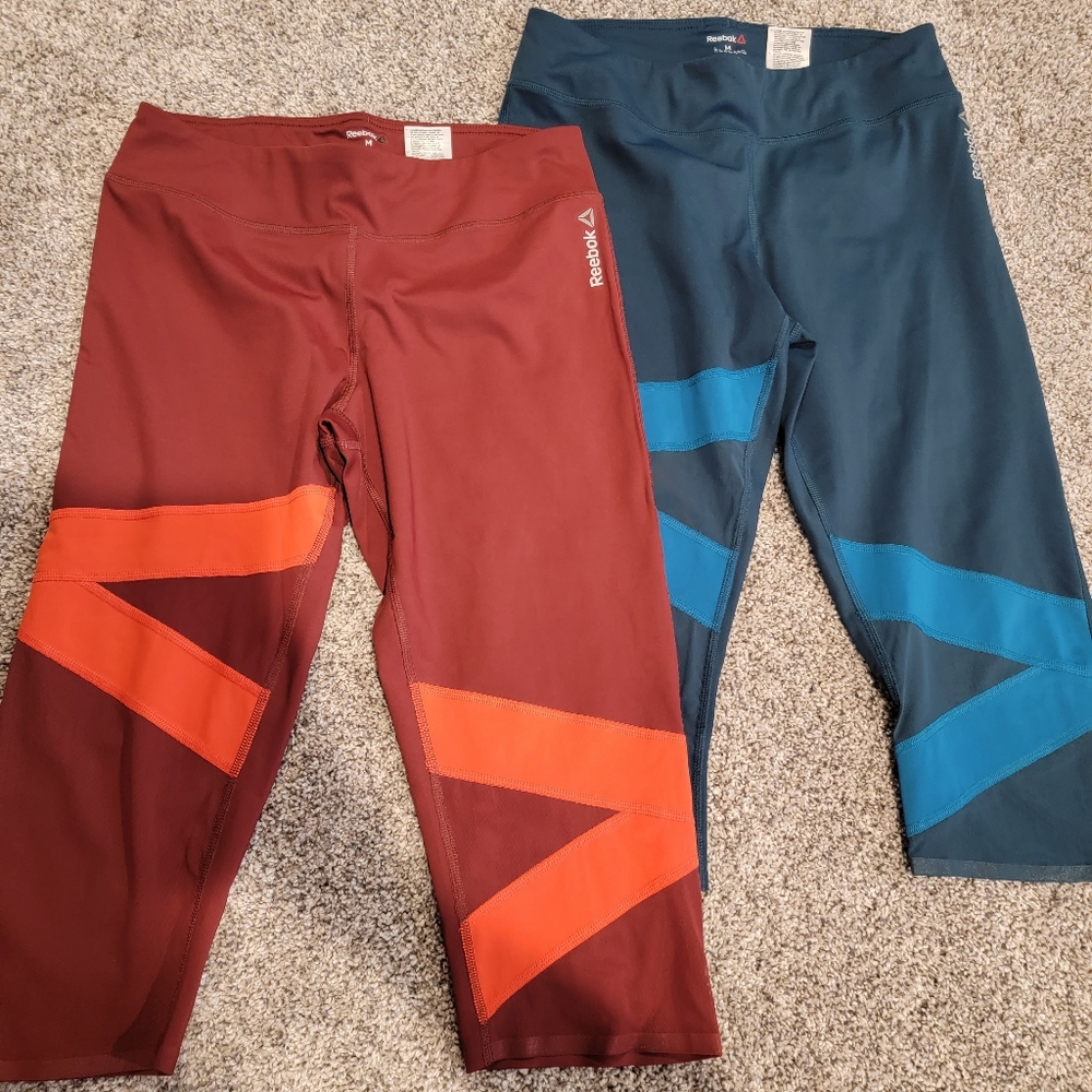 2 pair Reebok Workout Capris